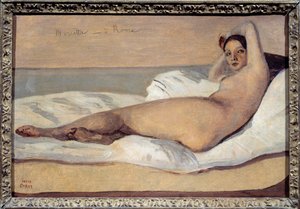 Odalisque romaine : Marietta. Peinture de Camille Corot (1796-1875) - Jean Baptiste Camille Corot