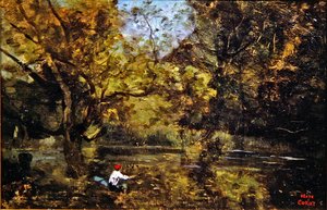 Le Pêcheur - Jean Baptiste Camille Corot