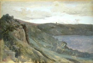 Les Rives du Tibre, entourées de collines, c.1825-27