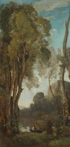 Les quatre moments de la journée (soirée) - Jean-Baptiste-Camille Corot