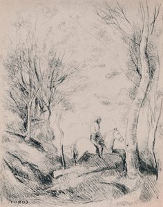 Le Cavalier dans le bois, vers 1854, 1946 - Jean Baptiste Camille Corot
