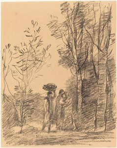La Rencontre du bosquet - Jean Baptiste Camille Corot