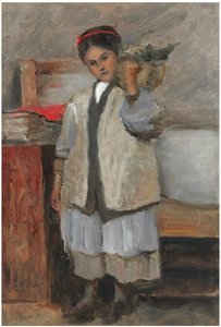 La jeune Séraphine vêtue du gilet de Corot - Jean Baptiste Camille Corot