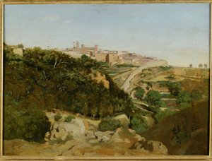 Volterra, le municipe - Volterra, Italie ... - Jean-Baptiste-Camille Corot