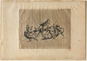 Bacchanale avec enfants et âne