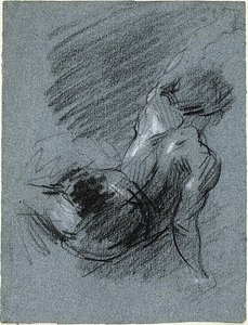 Vue arrière du personnage assis, levant le bras gauche - Jean Baptiste Carpeaux