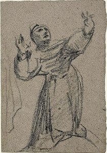 Figure agenouillée avec les bras levés - Jean Baptiste Carpeaux