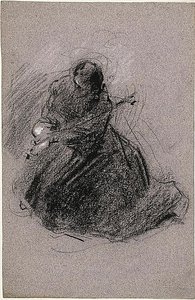 Saint François (recto) ; Deux figures (verso) - Jean Baptiste Carpeaux