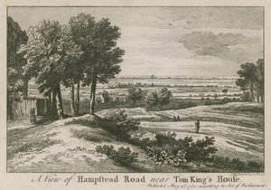 Vue de Hampstead Road près de la maison de Tom King - Jean Baptiste Claude Chatelain