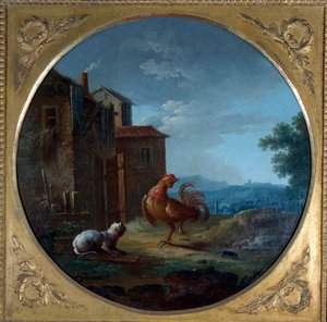 Le cochon, le chat et la souris Illustration pour la fable de Jean de La Fontaine