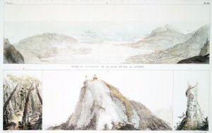 Panorama de la baie de Rio de Janeiro (lithographie coloriée à la main)