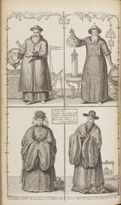 Portraits de Ferdinand Verbiest, Adam Schall, Candida Xu et Xu Guangqi - Jean Baptiste Du Halde