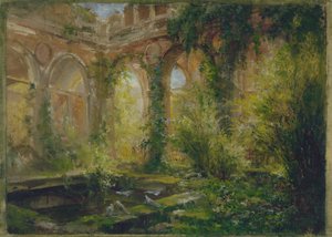 Ruines de la Cour des Comptes : la salle des fêtes, vers 1875