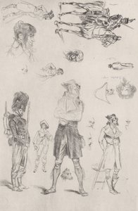 Feuille de croquis, 1868 - Jean Baptiste Edouard Detaille