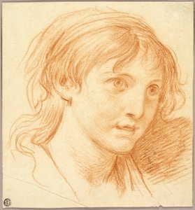 Tête de fille aux yeux fixes