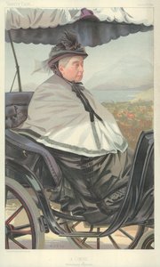 Reine Victoria, A Cimiez, promenade matinale, 17 juin 1897, caricature de Vanity Fair