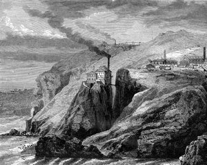 Vue de Cornwall, Angleterre, 19ème siècle