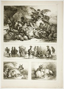 Planche 33 de 38 des Œuvres de J. B. Huet - Jean Baptiste Huet