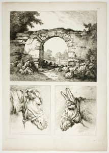 Planche Quatorze de 38 des Œuvres de J. B. Huet
