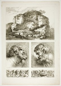 Planche dix de 38 de Oeuvres de J. B. Huet - Jean Baptiste Huet