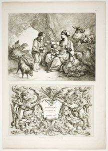 Planche Treize de 38 de Oeuvres de J. B. Huet - Jean Baptiste Huet