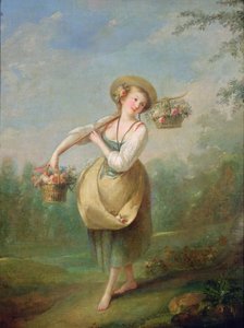La Marchande de Fleurs - Jean Baptiste Huet