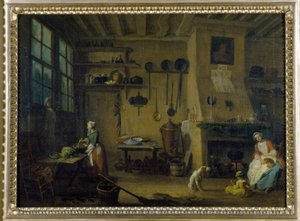Cuisine bourgeoise - peinture de J.B Lallemand (1716-1803), fin 17e siècle, Musée des Beaux-Arts de Dijon - Jean Baptiste Lallemand