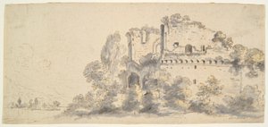 Paysage italien avec ruines