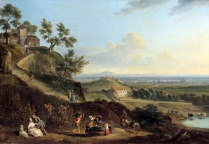 Paysage. Peinture par Jean Baptiste Lallemand