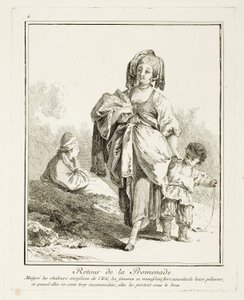 Return Walk, plate four from Suite de Divers Habillements de Peuples du Nord - Jean Baptiste Le Prince
