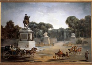 Place Louis XV Vue de la place Louis XV actuelle place de la Concorde à Paris. Peinture par Jean Baptiste Leprince (1734-1781)