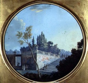 Jardin classique, possiblement à Versailles - Jean Baptiste Marechal