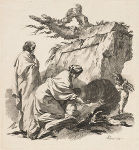 Repos pendant la fuite en Égypte - Jean Baptiste Marie Pierre