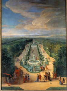 Vue du bosquet de la Galerie des Antiques dans les jardins de Versailles - Jean Baptiste Martin