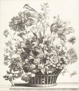 Un panier de fleurs de printemps