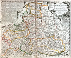 Carte de la Pologne et de la Lituanie