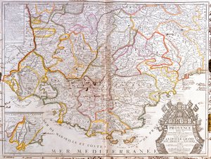 Carte de la Provence (France) (Gravure)