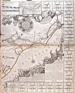 Carte du Canal du Midi, avec ses aqueducs - Jean Baptiste Nolin