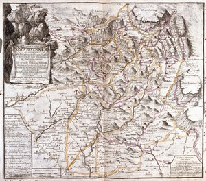 Carte des Cévennes (France)