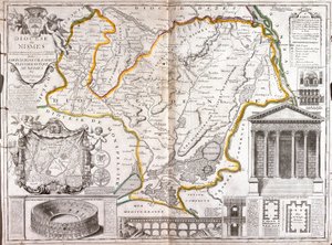 Carte du diocèse de Nîmes (France)