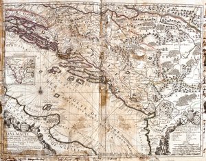 Carte du Royaume de Dalmatie (actuelle Croatie et Monténégro), sur la côte du golfe de Venise (mer Adriatique)