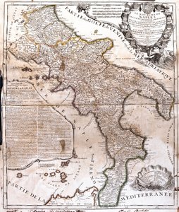 Carte du Royaume de Naples (Italie)