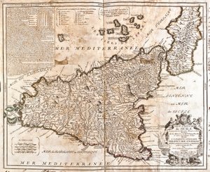 Carte du Royaume de Sicile (Italie) - Jean Baptiste Nolin