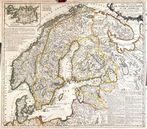 Carte des royaumes de Norvège, de Suède et du Danemark