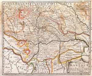 Carte de la province de Mantoue (Italie)