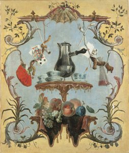 Nature morte avec cafetière en argent