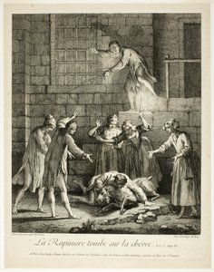 Histoires en bandes dessinées : Le pilleur tombe sur la chèvre - Jean Baptiste Oudry