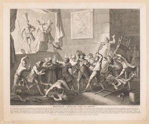 Combat dans un théâtre - Jean Baptiste Oudry