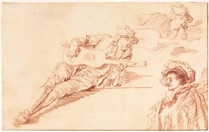 Le guitariste, 1720s - Jean Baptiste Pater