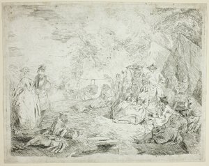 Les troupes se reposent - Jean Baptiste Pater